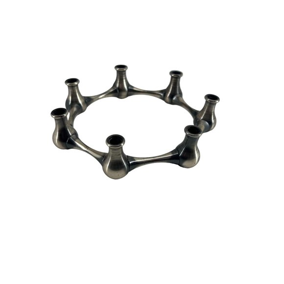 Vintage Jens Quistgaard Silver-Plated Brass Candleholder Made in Denmark